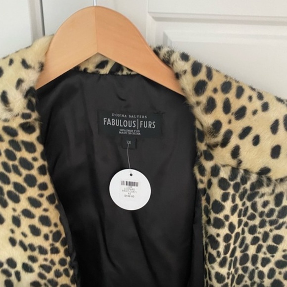 Leopard faux Fur Tailored Coat (Donna Slayers Fabulous Furs) Size XS - Picture 4 of 5